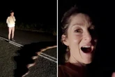 Frau glaubt, Baumstamm auf Straße zu sehen: Als sie näher kommt, trifft sie der Schlag!