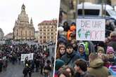 Klimaaktivisten ziehen durch Dresden: 