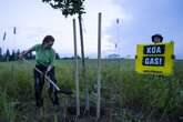 Greenpeace setzt Zeichen gegen Bohrung am Ammersee: 