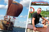 Altes Ägypten in Chemnitz: Abenteurer Schilfboot schippert übern Schlossteich