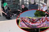 Protestaktion nach Krokodil-Eklat: Aktivisten kleben sich an Drehkreuzen der Wilhelma fest