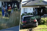 Spur der Verwüstung: VW-Fahrer rast ungebremst ins Wohnzimmer