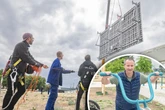 Montage-Abbruch von Anzeigetafel im Heinz-Steyer-Stadion: Donhausers Albtraum ist wahr geworden