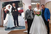 Nach 55 Jahren! Jubiläums-Braut steigt noch einmal ins Hochzeitskleid