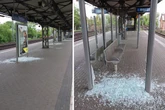Zerstörungswut am S-Bahnhof Strehlen: Mehrere Glasscheiben zertrümmert
