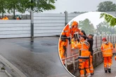 Kampf gegen Fluten auf Probe: Großer Schutzwall in Pieschen errichtet
