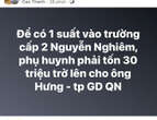 Trưởng phòng giáo dục và đào tạo Quảng Ngãi nói thông tin ông nhận tiền 'chạy trường' là sai sự thật