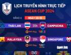 Lịch trực tiếp ASEAN Cup 2024: Singapore gặp Malaysia