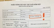 Phiếu đánh giá học tập, vì sao ghi 'trẻ béo phì'?