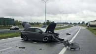 Auto wypadło z drogi. A1 w kierunku Łodzi zablokowana