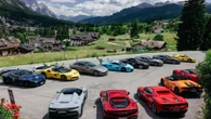 The Dolomites Grand Tour 2025, che show per le supercar tra le vette alpine