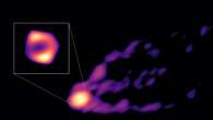 Buco nero e getto di materia: la prima immagine combinata