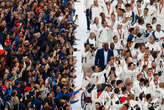 JO 2024 : « Vous nous faites encore remonter sur ce nuage », s’enthousiasme Teddy Riner sur les Champs-Élysées