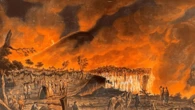 Engineers bring a 250-year-old mechanical painting of Mount Vesuvius to firey life
