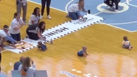 Chaos unfolds at nail-biter baby crawling race