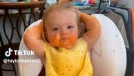 Video of baby’s spaghetti night goes viral