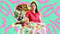 Female butcher's sustainable, veggie-heavy sausage