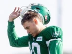 Rider training camp: Bailey Flint can punt, play the ukulele and he's quite the actor