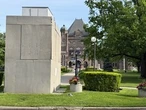 WARMINGTON: Sir John A. Macdonald will soon be freed from his wooden encasement