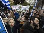 Hundreds of protesters opposed to bill allowing same-sex marriage rally in Greek capital