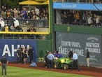 Man who fell 21 feet to the warning track at Pirates game is awake