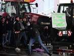 Angry farmers clash with police near the European Union’s headquarters in a fresh show of force