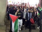 Palestinian supporters nearly march onto Gardiner Expwy. during protest