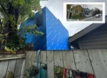 ‘BLUE MONSTER’: Tiny homes dwarfed by city-approved backyard ‘Goliath’