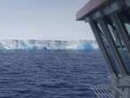 British research ship crosses paths with world’s largest iceberg as it drifts out of Antarctica