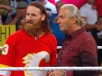 WWE superstar Sami Zayn pays tribute to Johnny Gaudreau at Monday Night Raw in Calgary