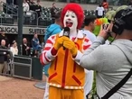 Baseball fans stunned as Ronald McDonald sings the U.S. national anthem
