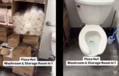 Pizza Hut location stored food supplies in washroom: 'Gross'
