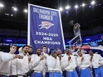 Thunder receive NBA championship rings, raise banner before season opener