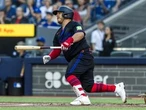 A very happy return for Jays' starting catcher Alejandro Kirk