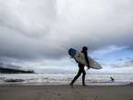 California beach closed after shark bumped surfer off his board