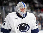 Meet Flames goalie prospect Arsenii Sergeev, now aiming to lead Penn State to an NCAA title