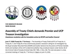 Rob Breakenridge: Alberta chiefs want the premier probed for treason. They just killed their own cause