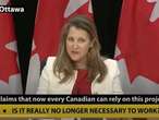 Video of Chrystia Freeland asking Canadians to invest in an 'opportunity' is a deepfake