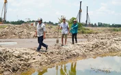 Bơm cát thi công sân bay Cà Mau làm nước nhiễm mặn, cá chết