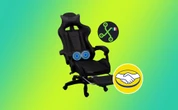 Esta silla gamer reclinable incluye una almohada con masajeador lumbar e increíblemente cuesta menos de 1,500 pesos en Mercado Libre