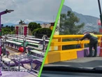 CDMX se estaba pintando de morado, hasta que notaron algo: el color amarillo de los puentes sí tiene una función