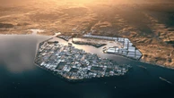 Satélite capta los avances de Oxagon, el mega puerto flotante con el que Arabia Saudita quiere conectar tres continentes 