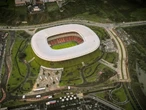 Parece un volcán cubierto de pasto, pero es el estadio mexicano que se robó miles de miradas durante el Mundial