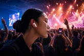 Cada vez más personas va a conciertos con AirPods en los oídos y la razón es simple: funcionan como tapón