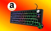 Teclado de membrana para gaming con control de volumen y distribución en español por solo 250 pesos en Amazon México  
