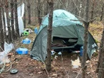 Намет, зарядна станція, запас їжі. Поліцейський з Києва, який зник із мільйонами гривень, оселився в лісі – ДБР