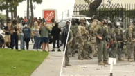 Protesters clash with federal agents near a Home Depot outside LA