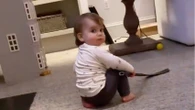 TJ Oshie's Son Shows Off His Budding Hockey Skills