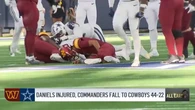 Commanders' Jayden Daniels out with injury and Marcus Mariota to start vs. Chiefs
