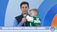 Toddler in Eagles jacket cheers Philly Marathon-winning mom in adorable TODAY appearance